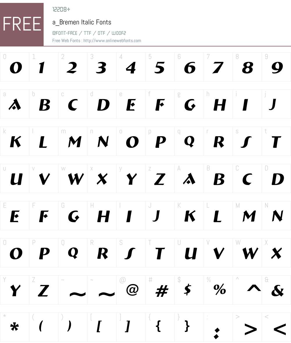 a_Bremen Font Screenshots