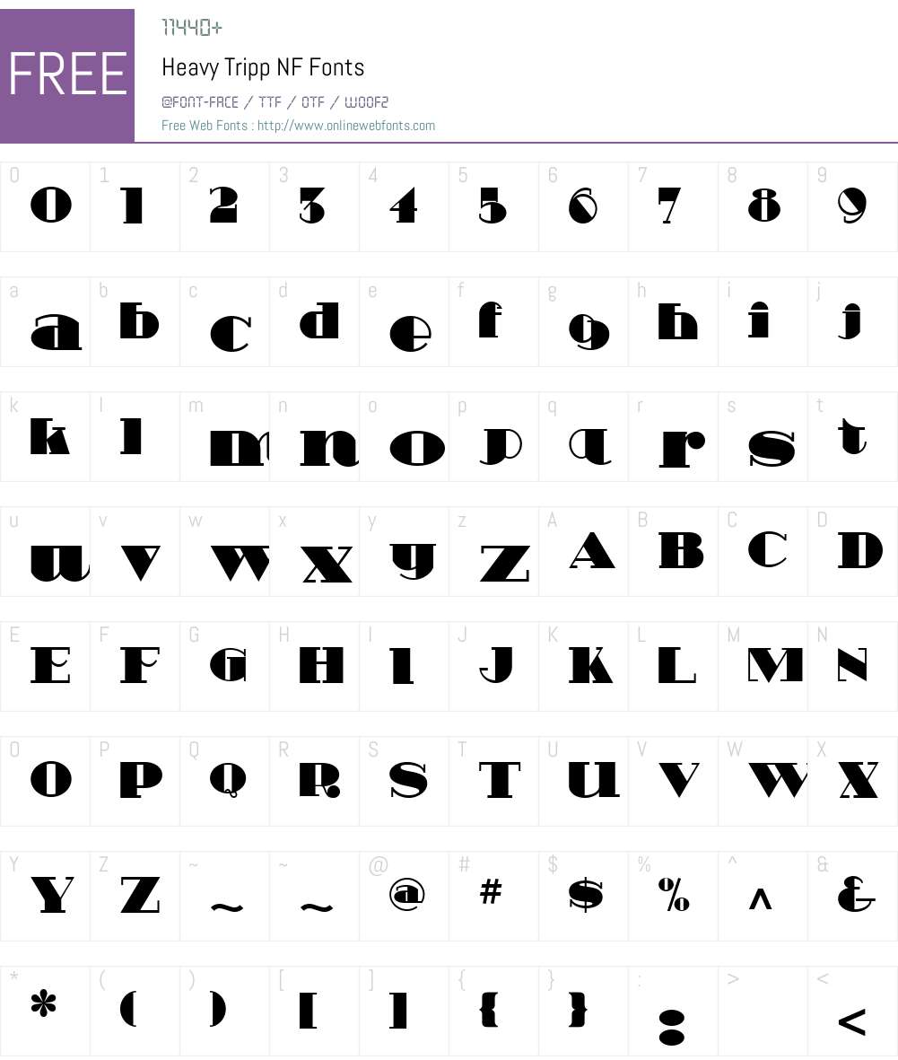 Heavy Tripp NF Font Screenshots