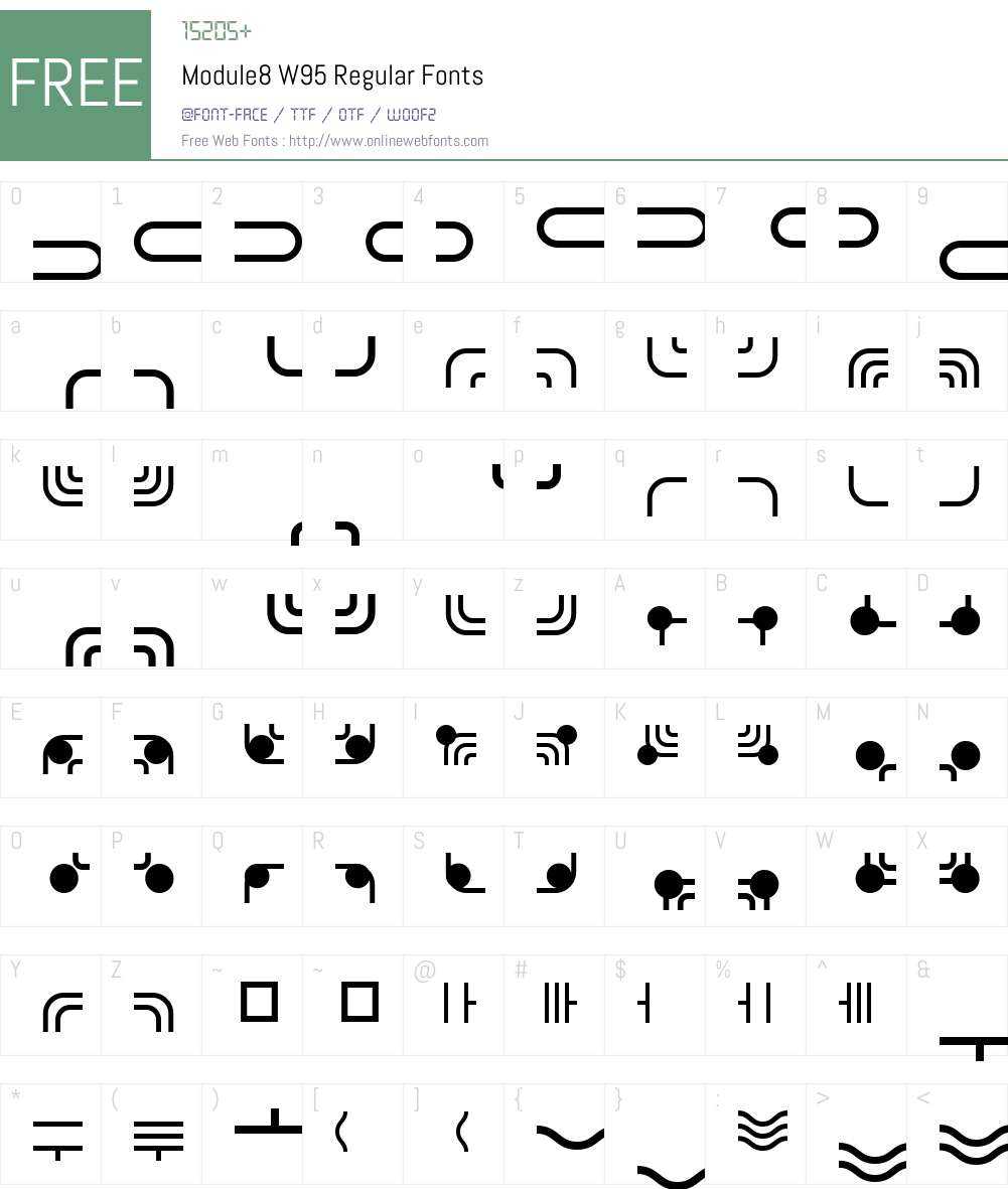 Module8 Font Screenshots