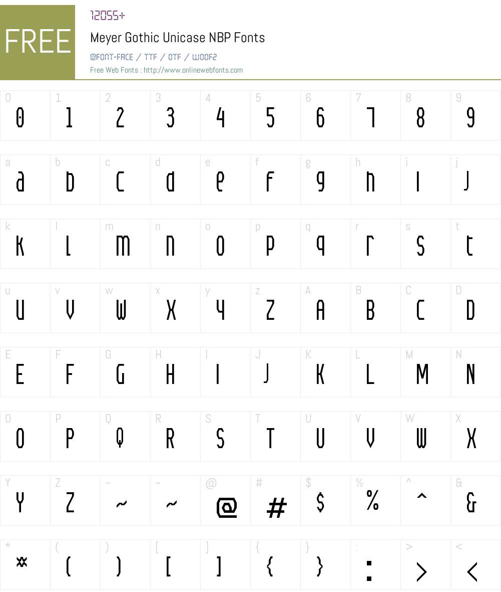 Meyer Gothic Unicase NBP Font Screenshots