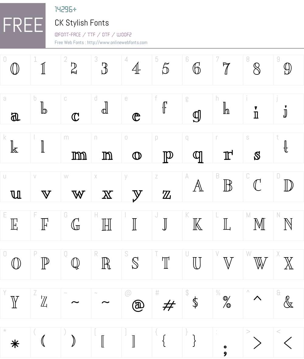 CK Stylish Font Screenshots