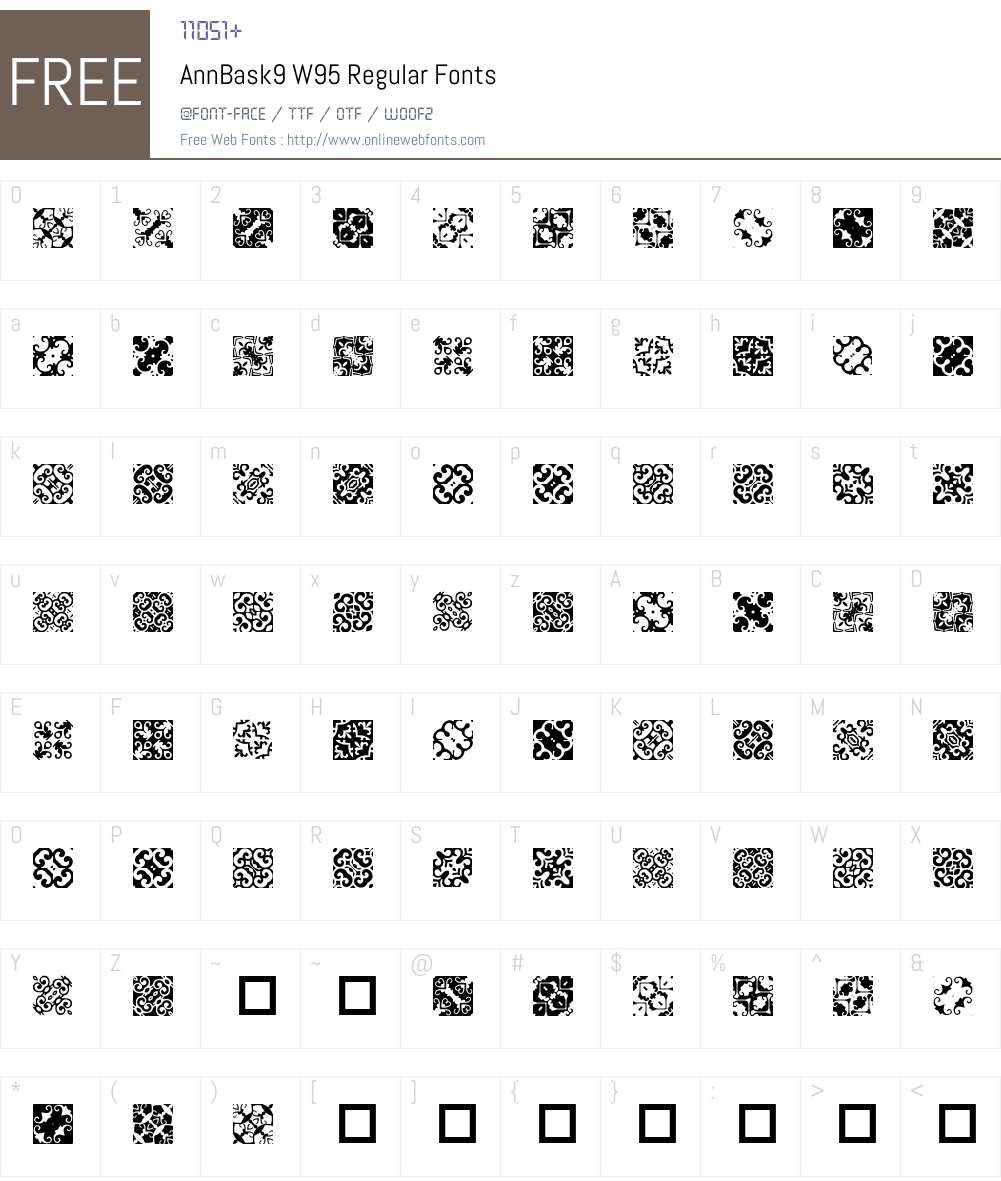 AnnBask9 Font Screenshots