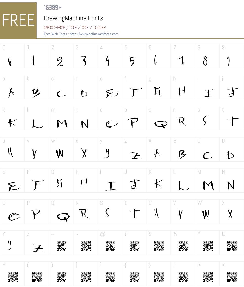 DrawingMachine Font Screenshots