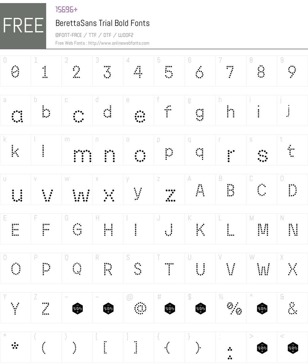BerettaSans Trial Font Screenshots