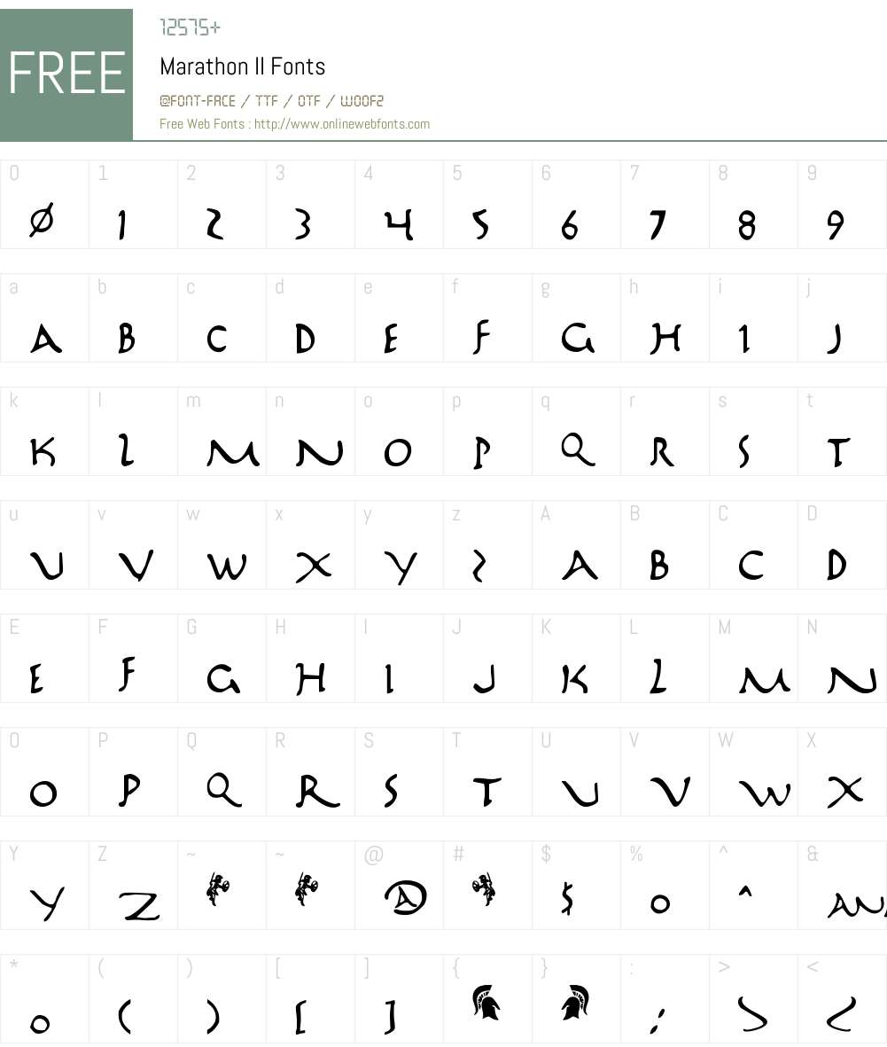 Marathon II Font Screenshots