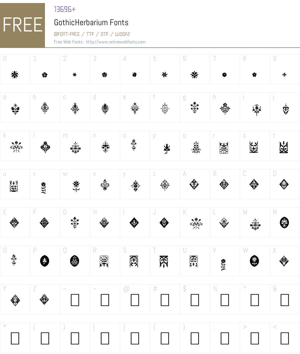 GothicHerbarium Font Screenshots
