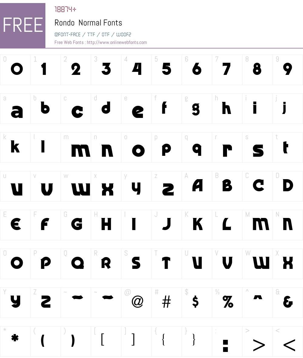Rondo Font Screenshots