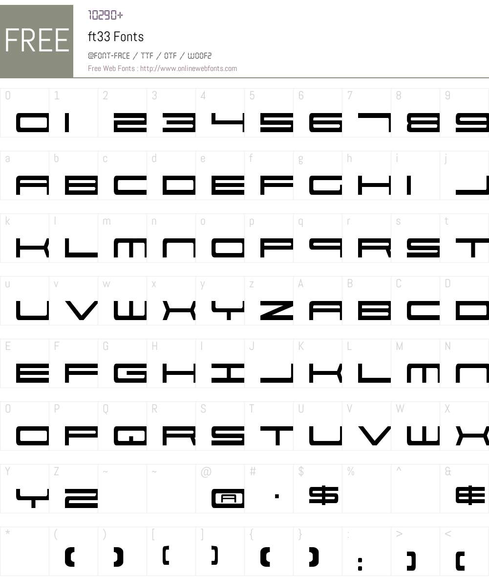 ft33 Font Screenshots