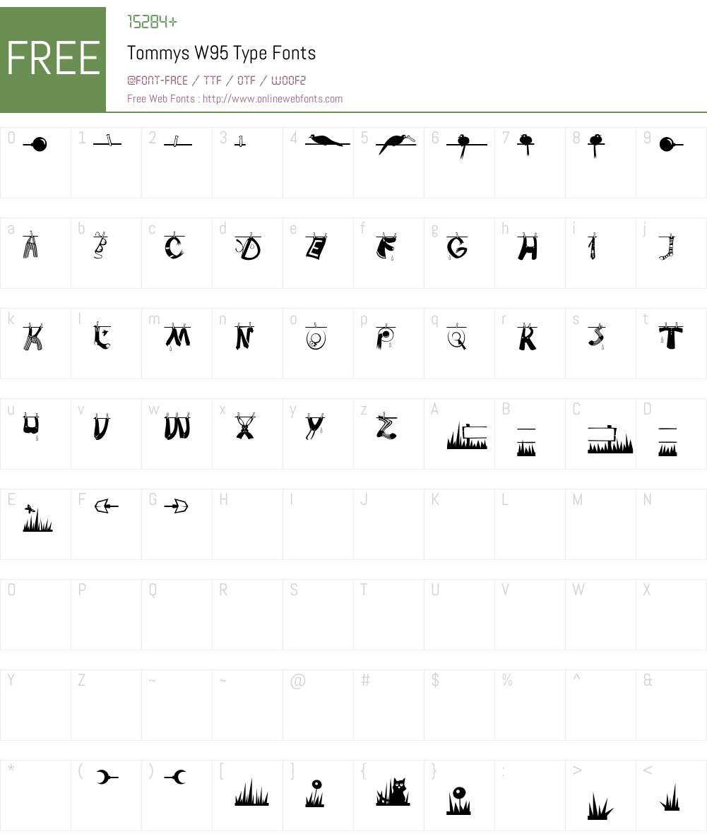 TommysW95-Type Font Screenshots