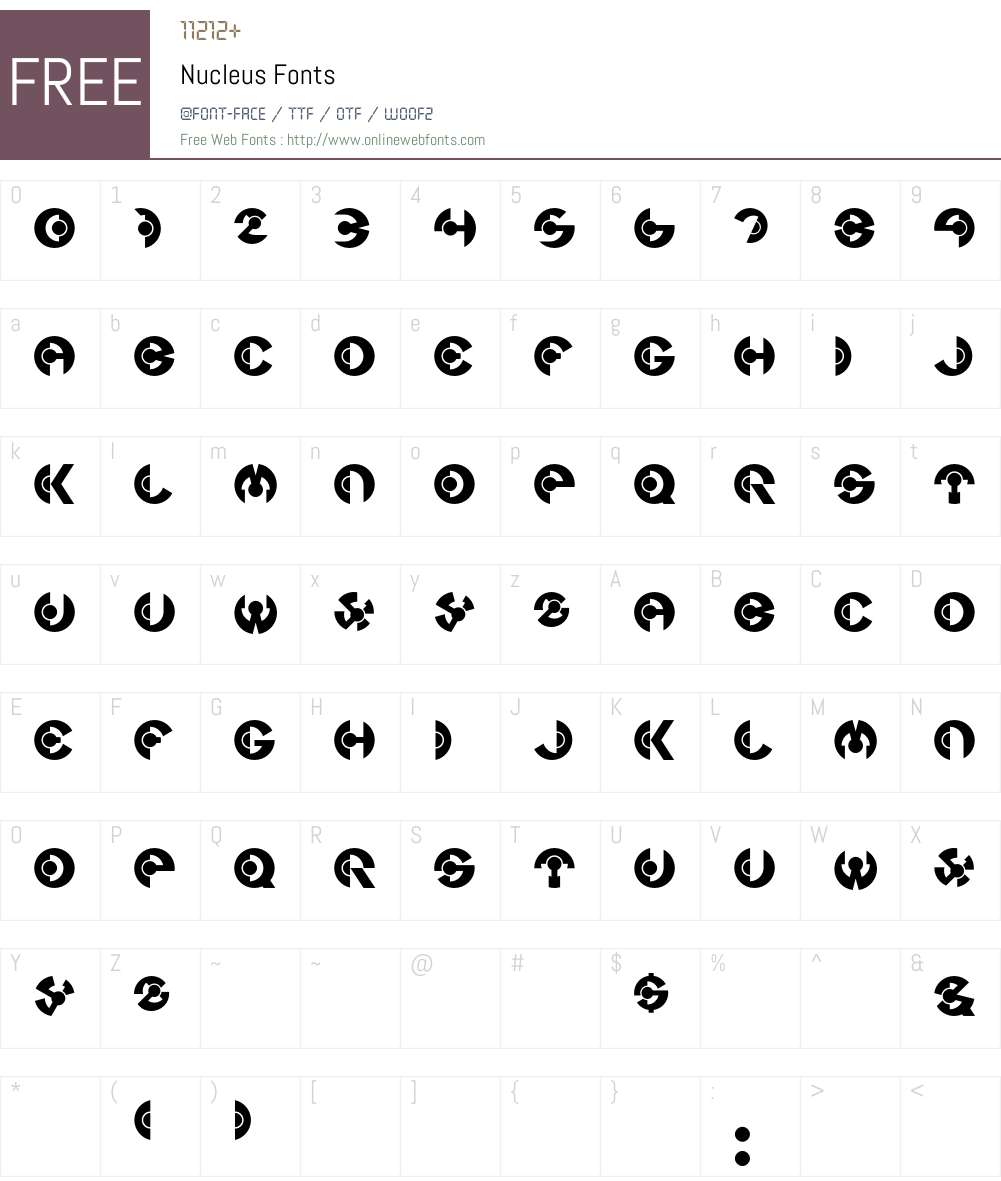 Nucleus Font Screenshots