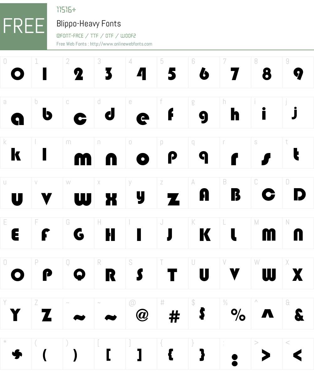 Blippo-Heavy Font Screenshots