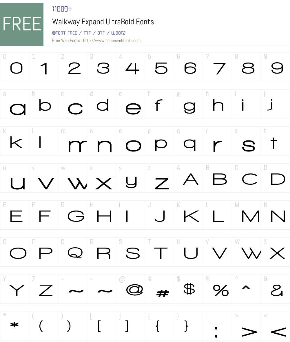 Walkway Expand UltraBold Font Screenshots