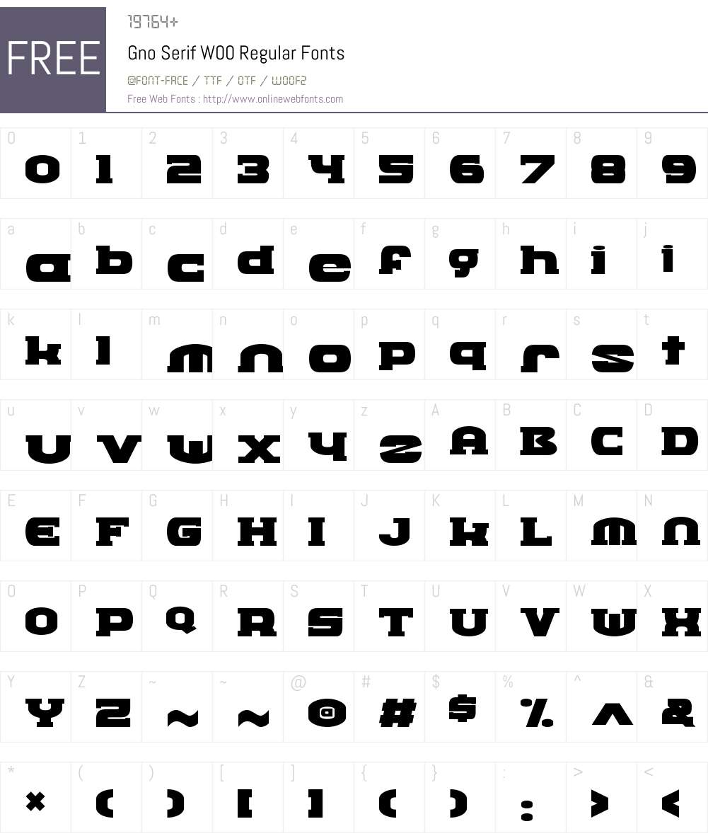 GnoSerifW00-Regular Font Screenshots