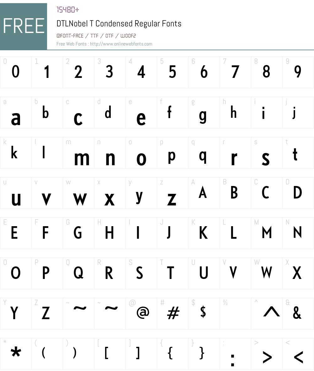 DTL Nobel Font Screenshots