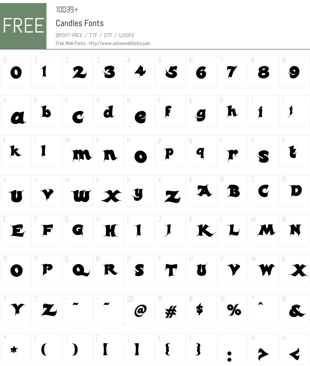 Candles Font Screenshots