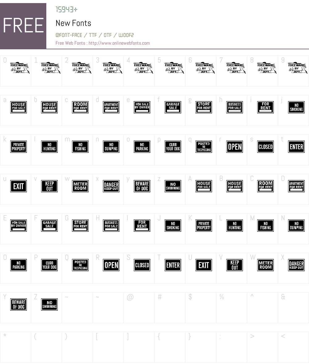 New Font Screenshots