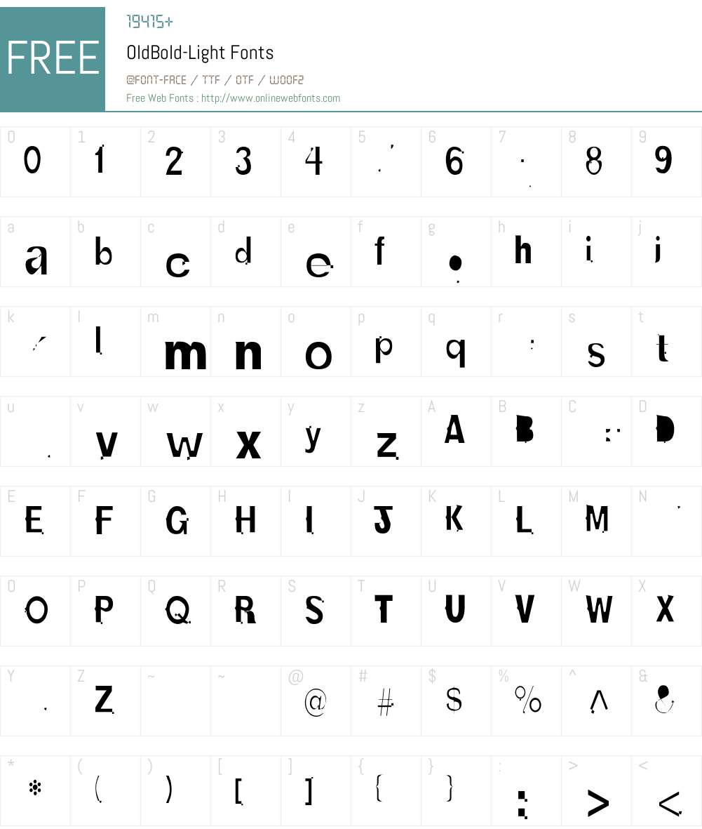 OldBold-Light Font Screenshots