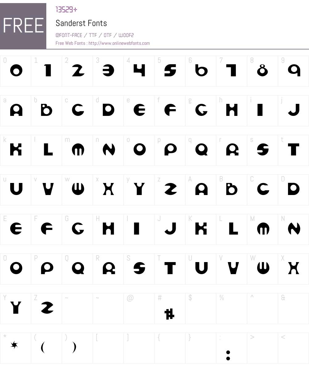 Sanderst Font Screenshots
