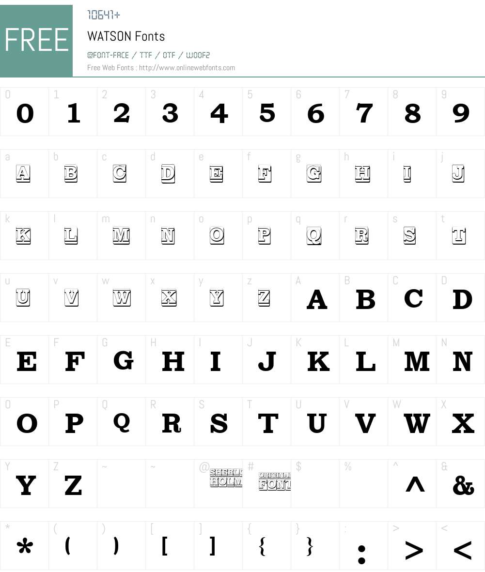 WATSON Font Screenshots