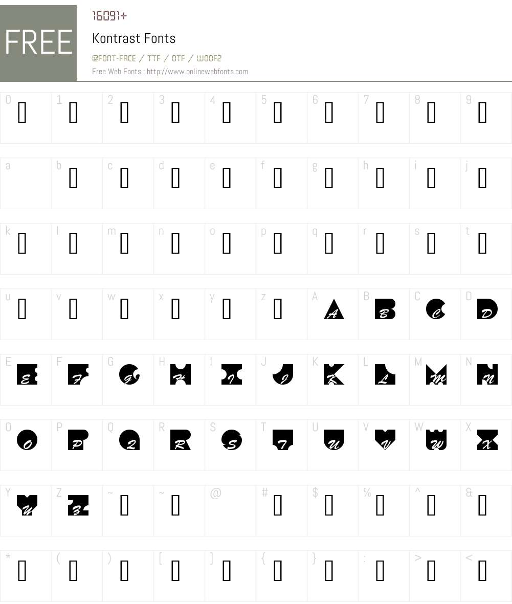 Kontrast Font Screenshots