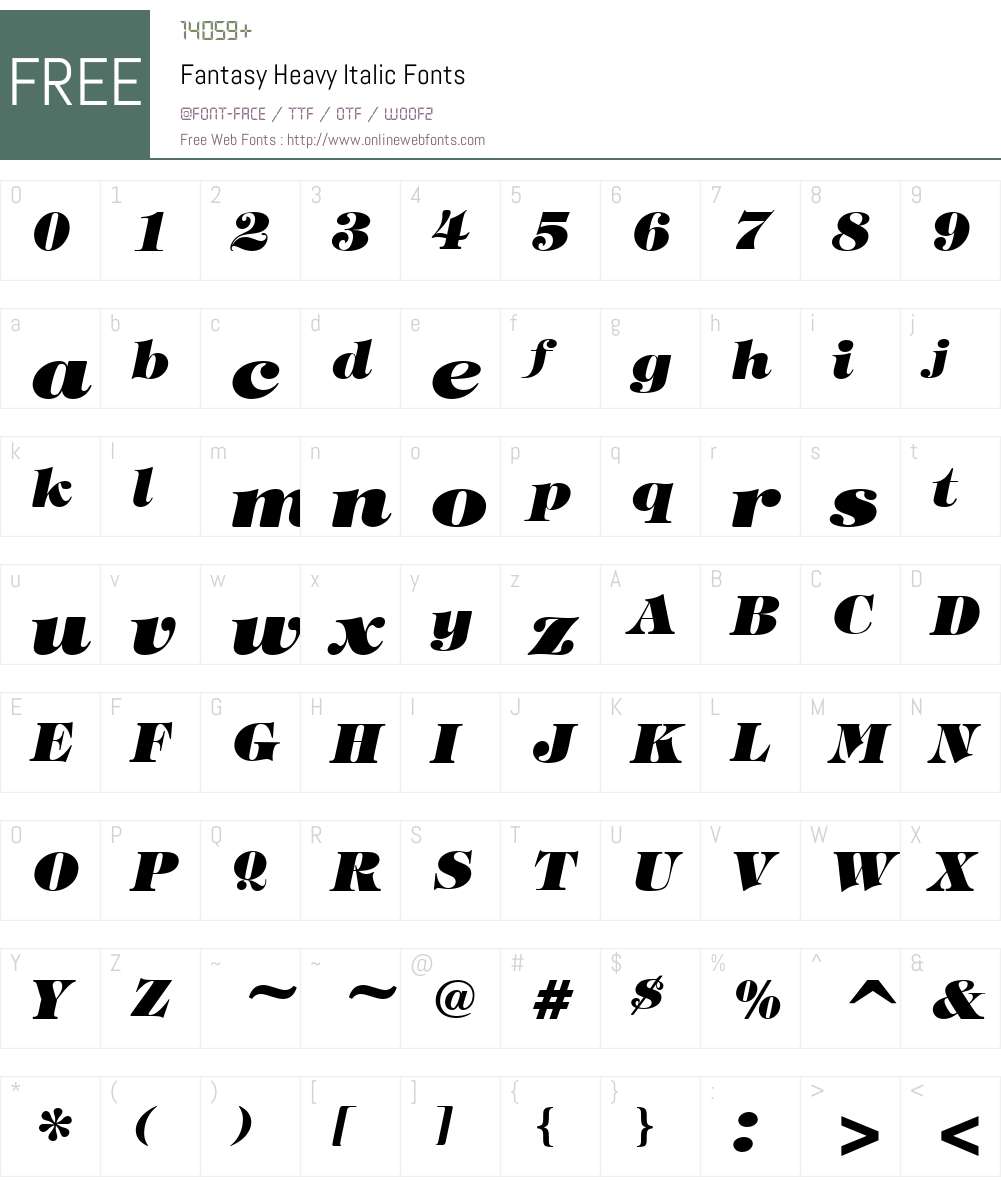 Fantasy Font Screenshots