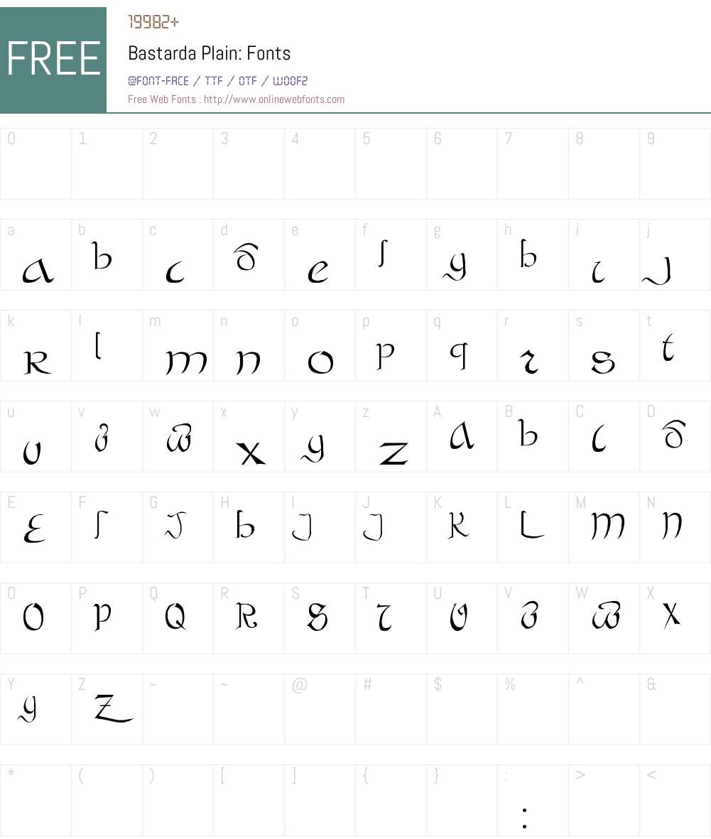 Bastarda Font Screenshots