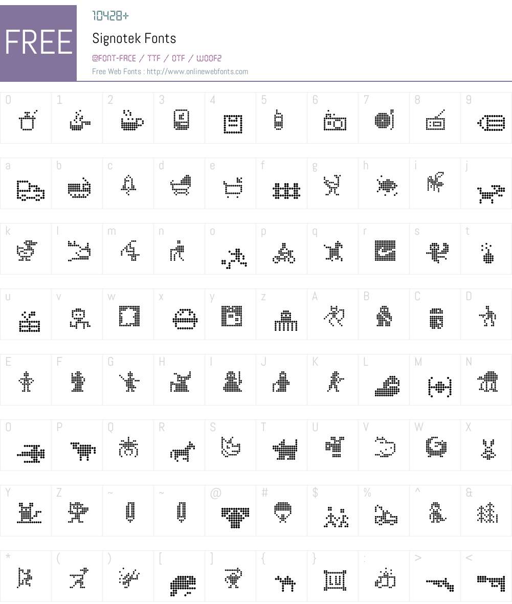 Signotek Font Screenshots