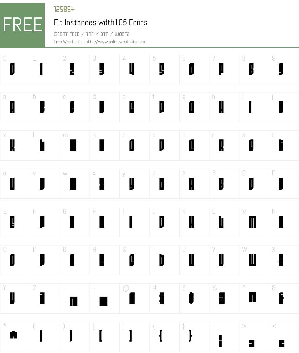 Fit Instances wdth105 Font Screenshots