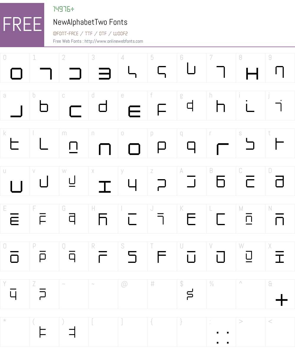 NewAlphabet Font Screenshots