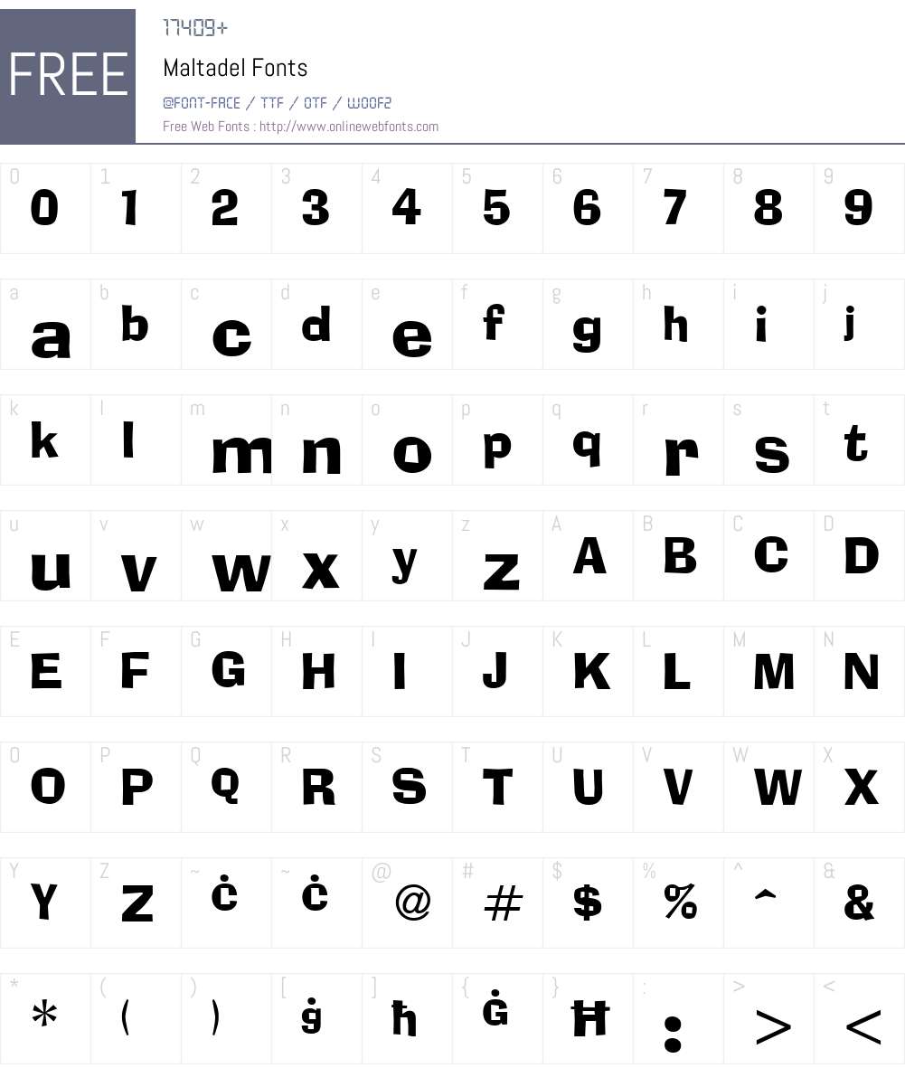 Maltadel Font Screenshots