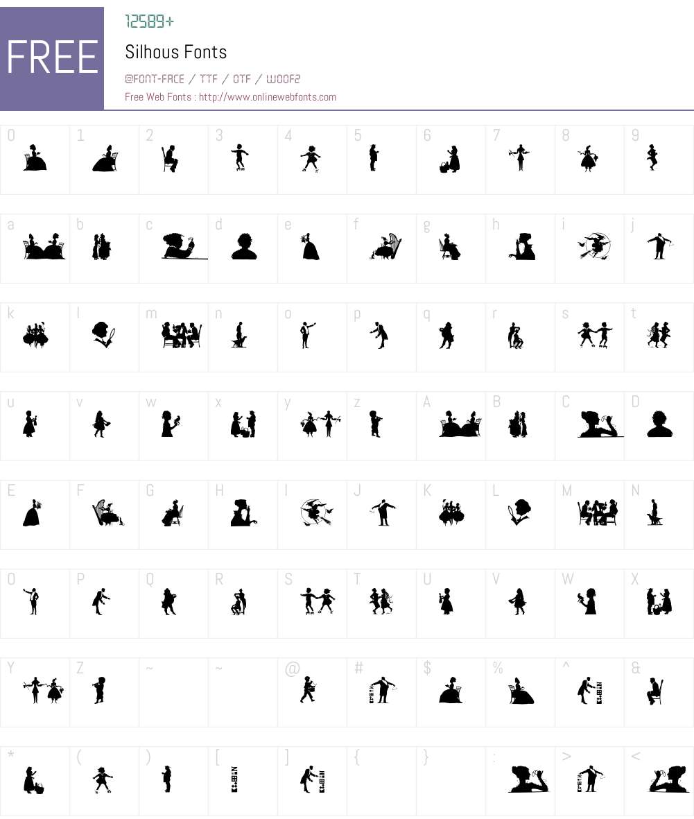 Silhous Font Screenshots
