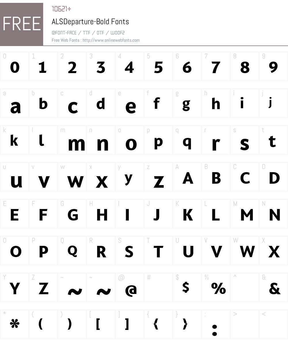 ALS Departure Bold Font Screenshots