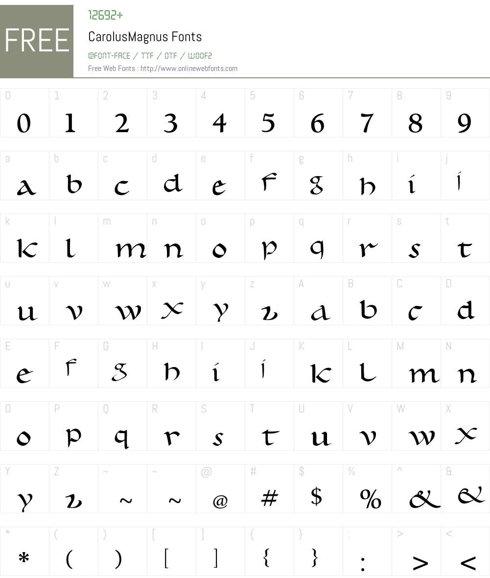 CarolusMagnus Font Screenshots