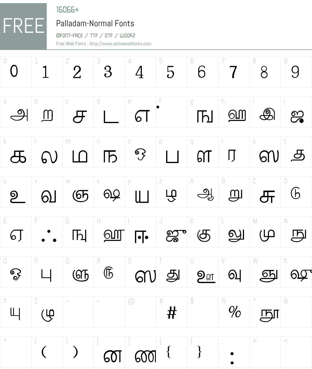 Palladam-Normal Converted from C:WINSYSTEMST000226.TF1 by ALLTYPE Fonts ...