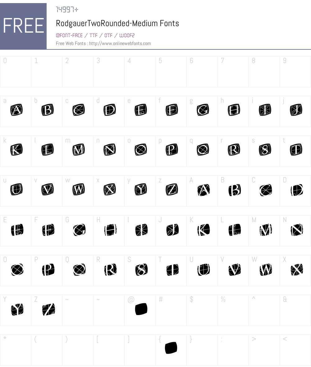 RodgauerTwoRounded Font Screenshots