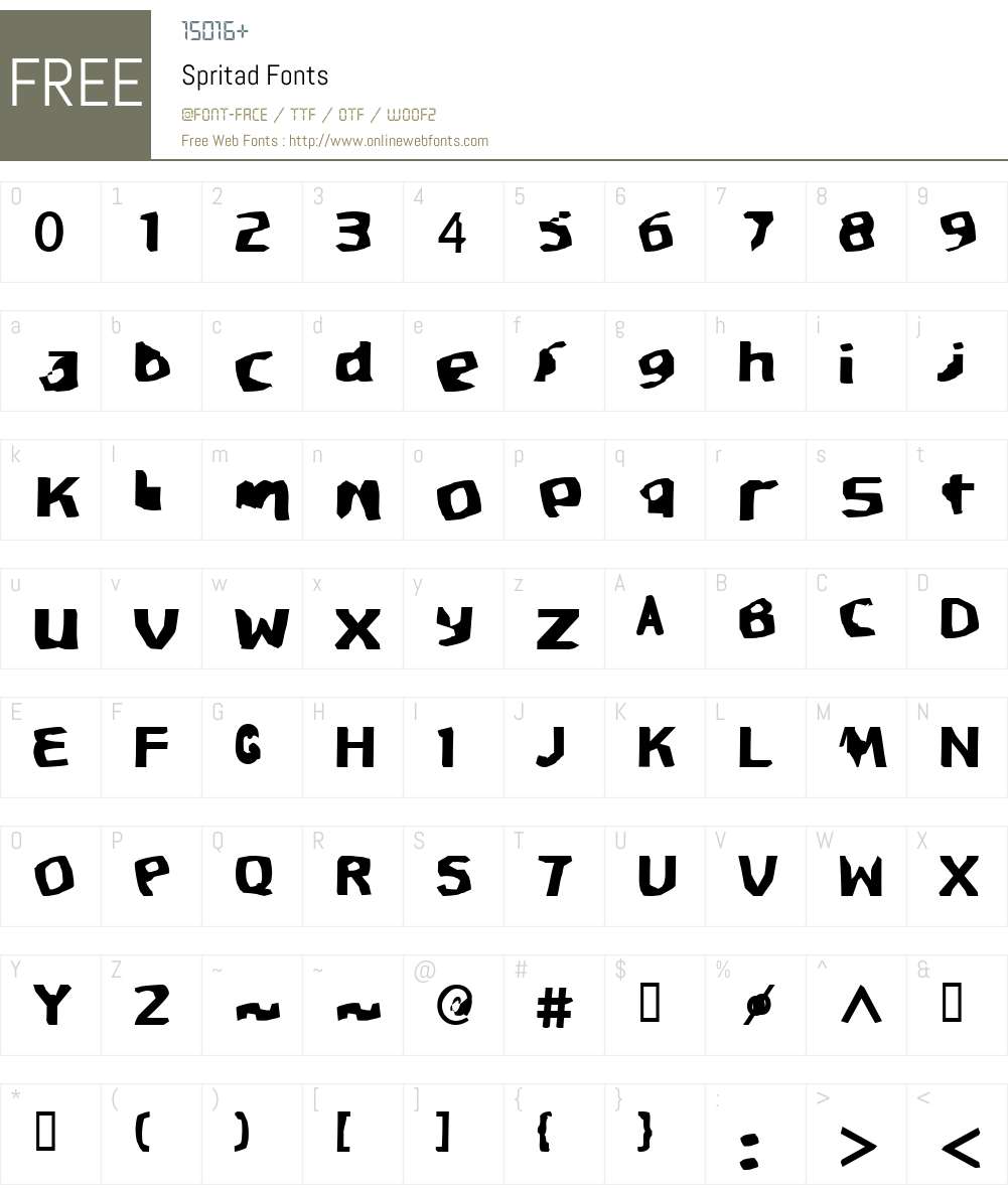 Spritad Font Screenshots
