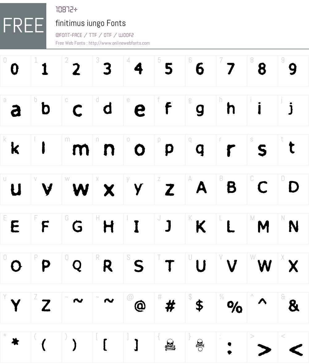 finitimus iungo Font Screenshots