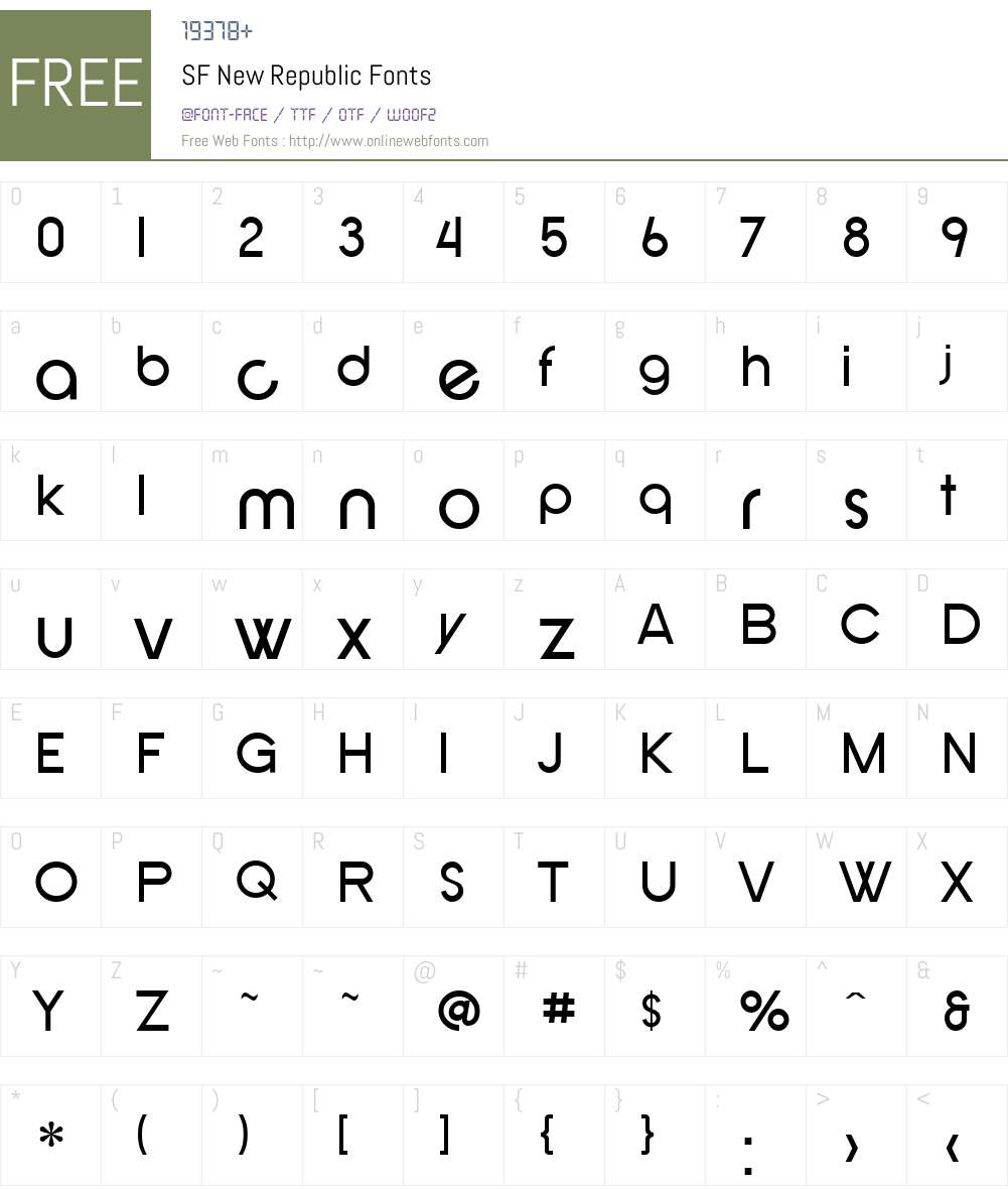 SF New Republic Font Screenshots