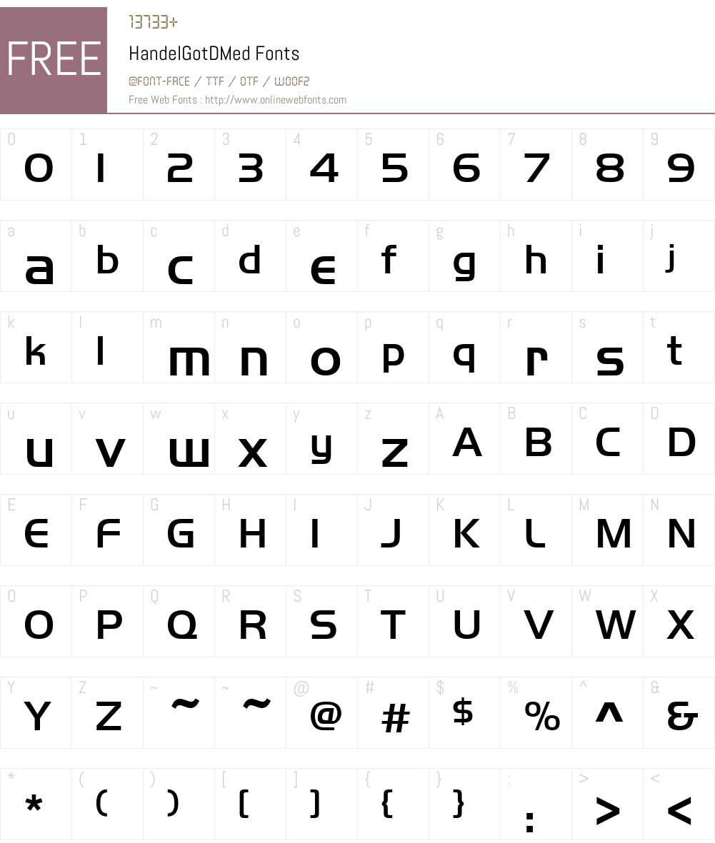 HandelGotDMed Font Screenshots