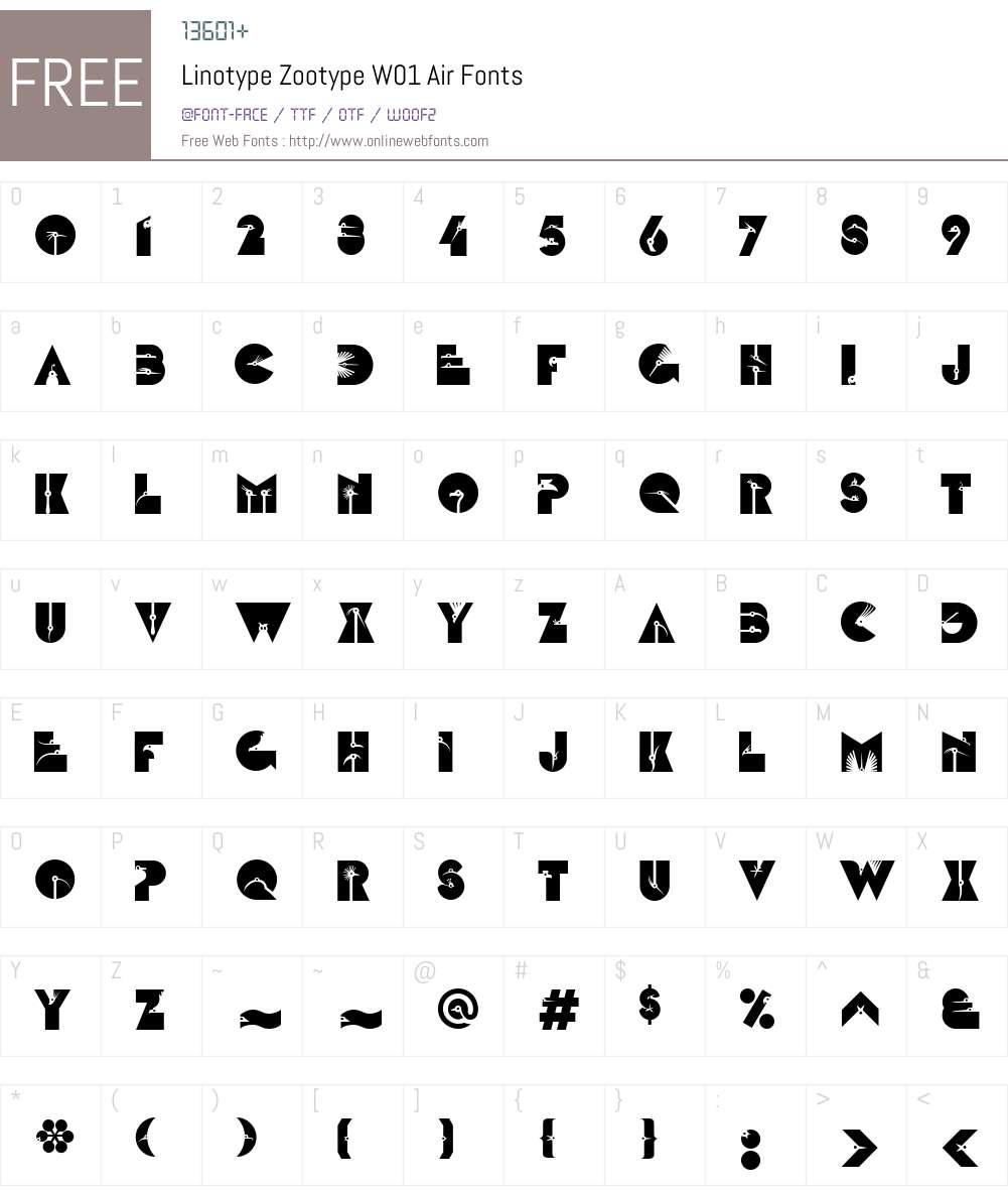 LinotypeZootypeW01-Air Font Screenshots