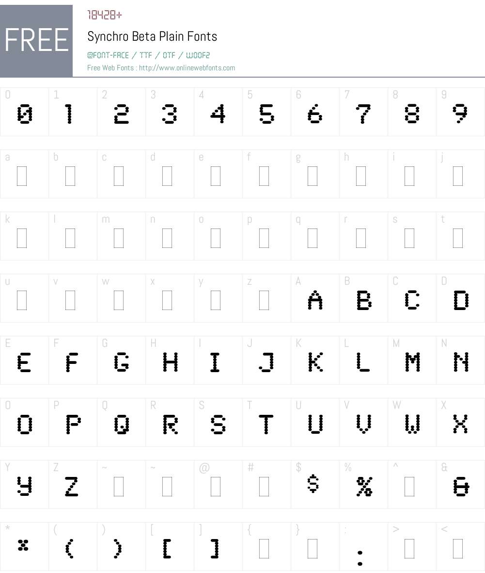 Synchro Beta Font Screenshots