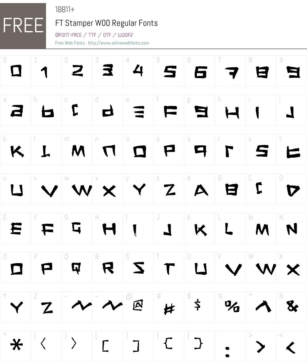 FTStamperW00-Regular Font Screenshots