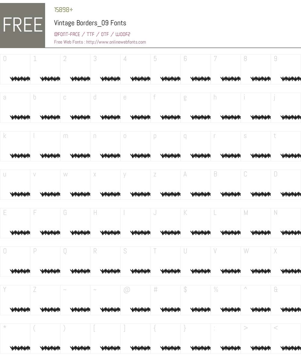 Vintage Borders_09 Font Screenshots
