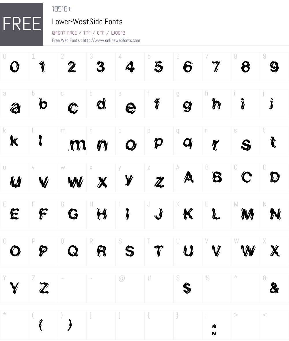 Lower-WestSide Font Screenshots