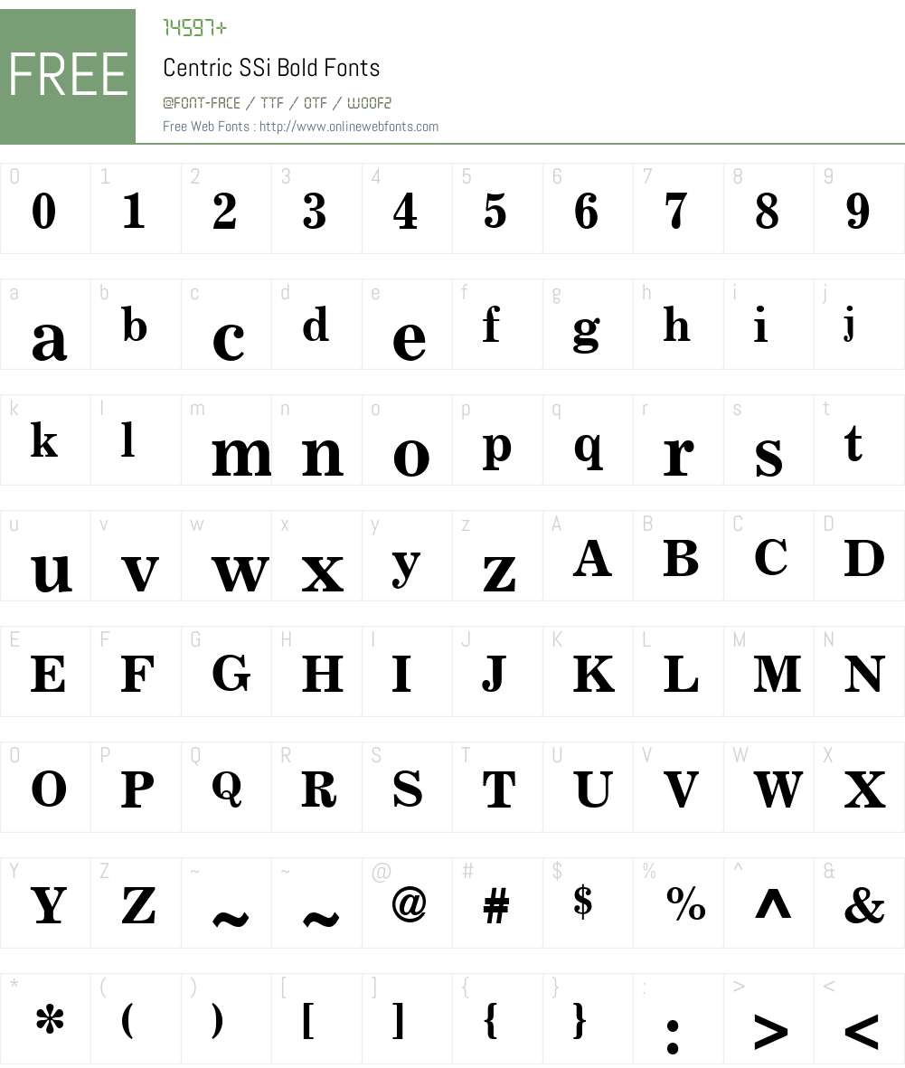 Centric SSi Font Screenshots