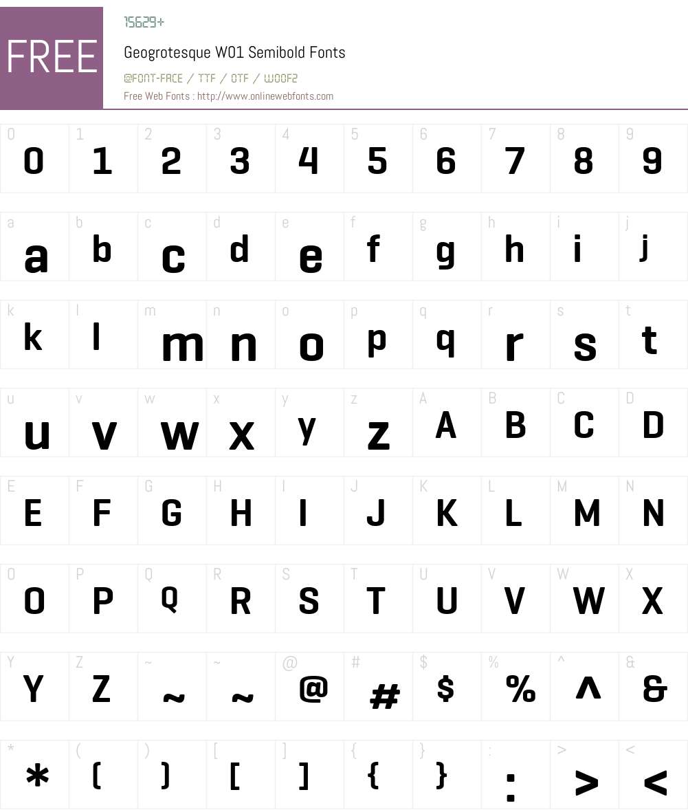 GeogrotesqueW01-Semibold Font Screenshots
