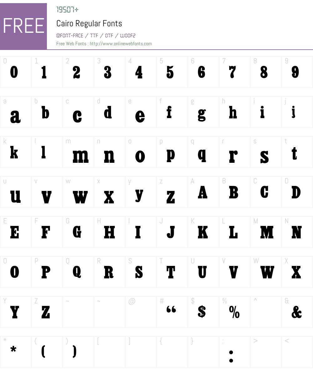 Cairo Font Screenshots
