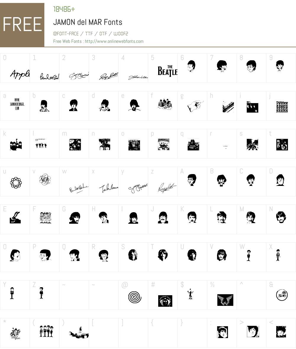 JAMON del MAR Font Screenshots
