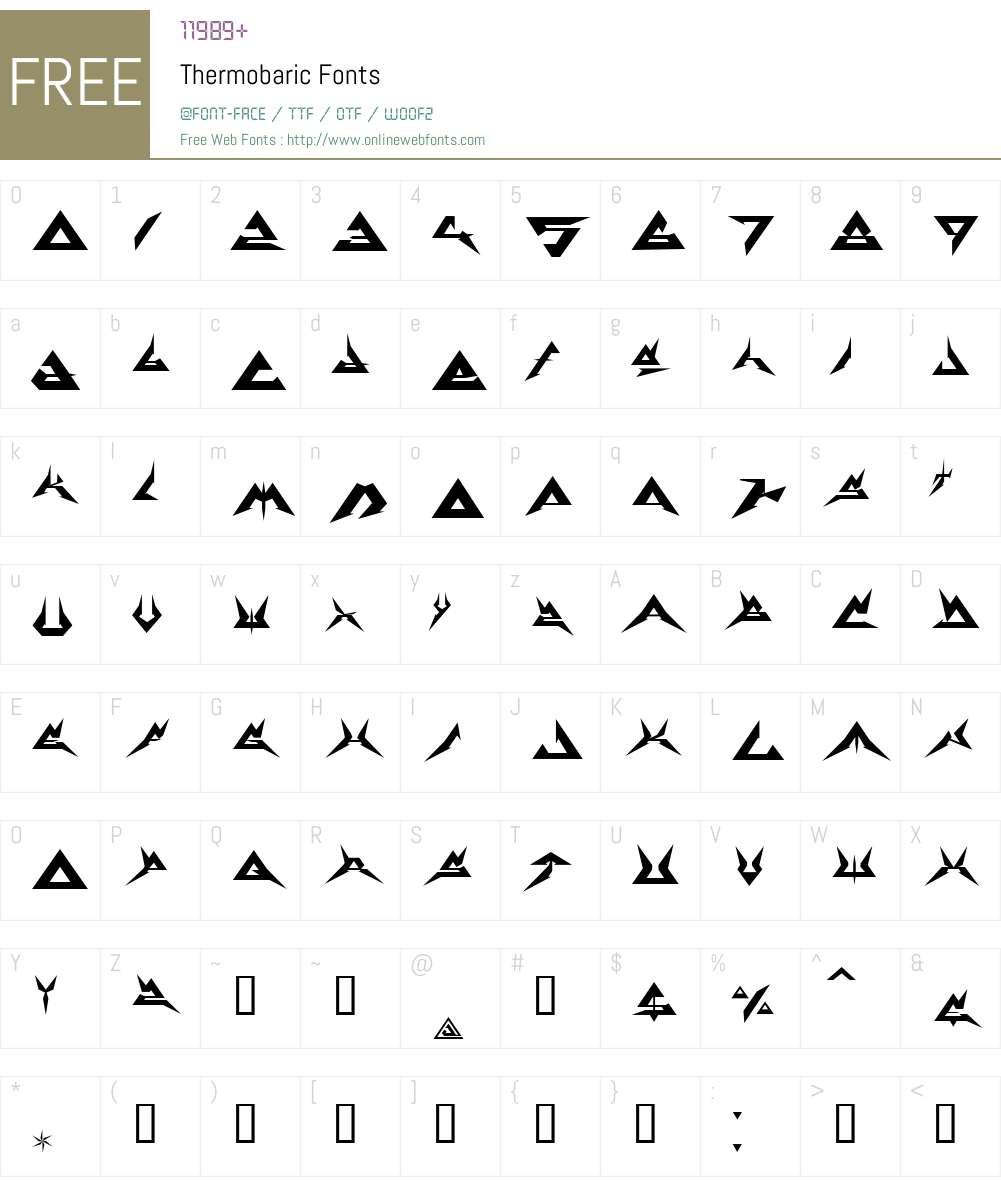 Thermobaric Font Screenshots