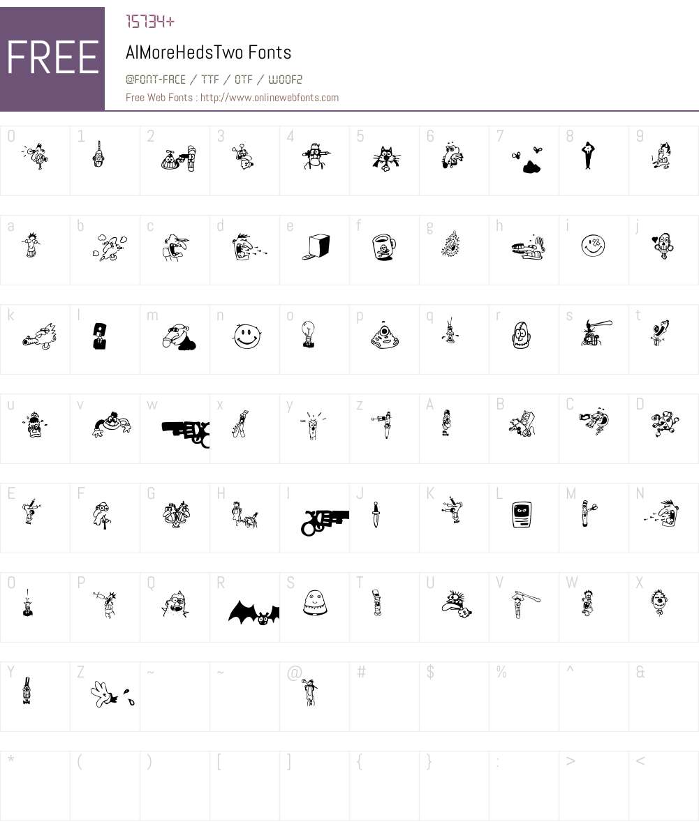 AIMoreHeds Font Screenshots